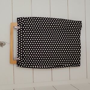 DIY PROJECT SKIRT LOFT Ann Taylor 8 midi skirt black and white polka dot